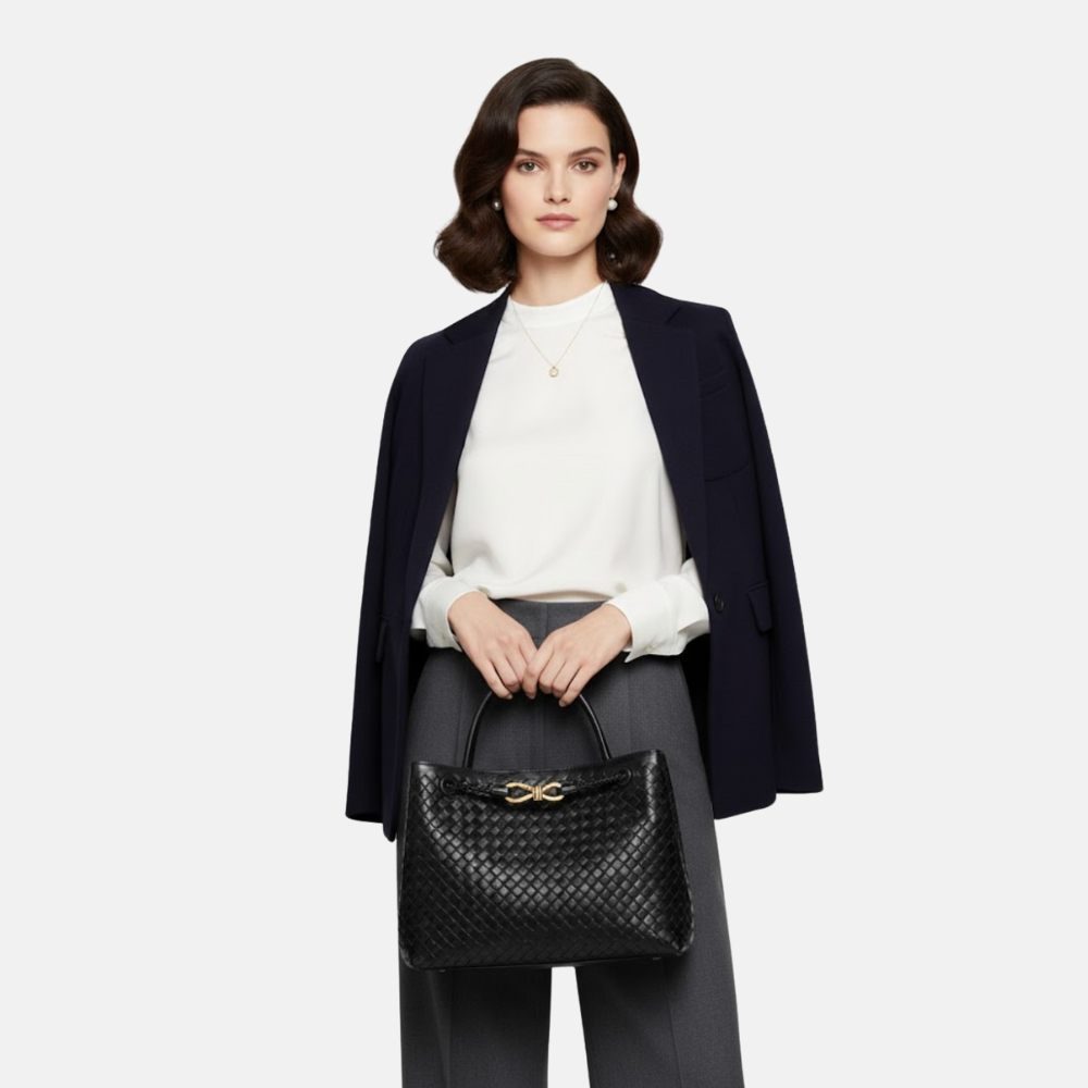 Briss | Damen Handtasche aus geflochtenem Leder