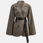 Briss | Damen Blazer mit Taillengürtel – Strukturierter Schnitt & Eleganter Business-Stil