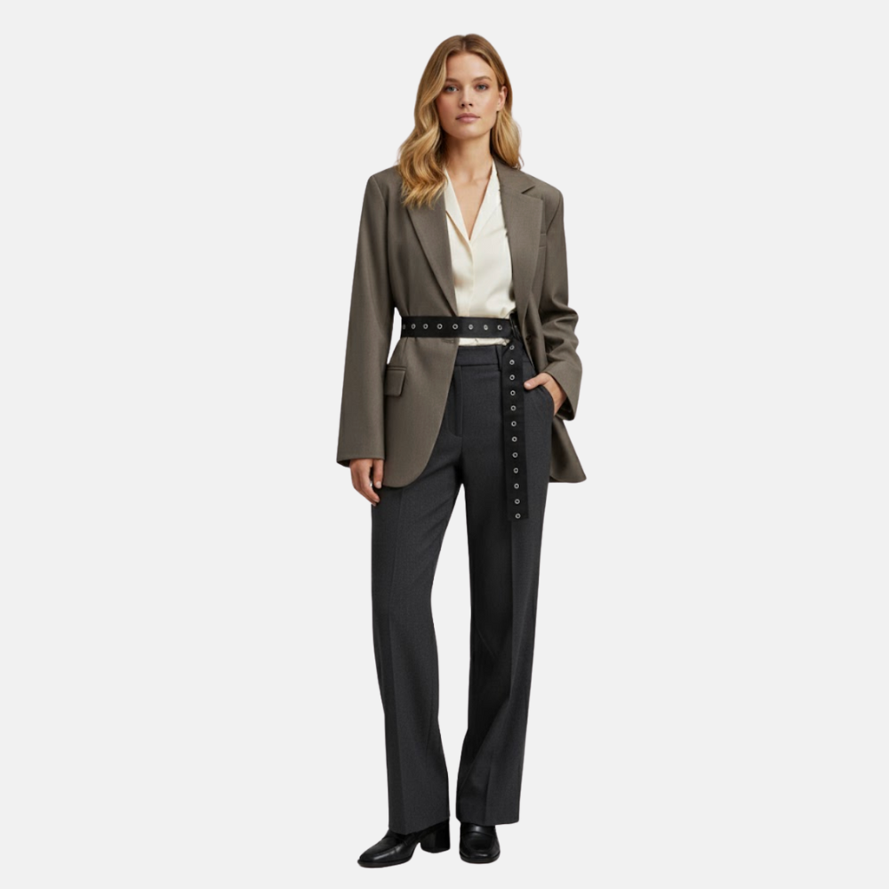 Briss | Damen Blazer mit Taillengürtel – Strukturierter Schnitt & Eleganter Business-Stil