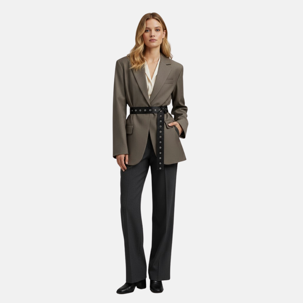 Briss | Damen Blazer mit Taillengürtel – Strukturierter Schnitt & Eleganter Business-Stil