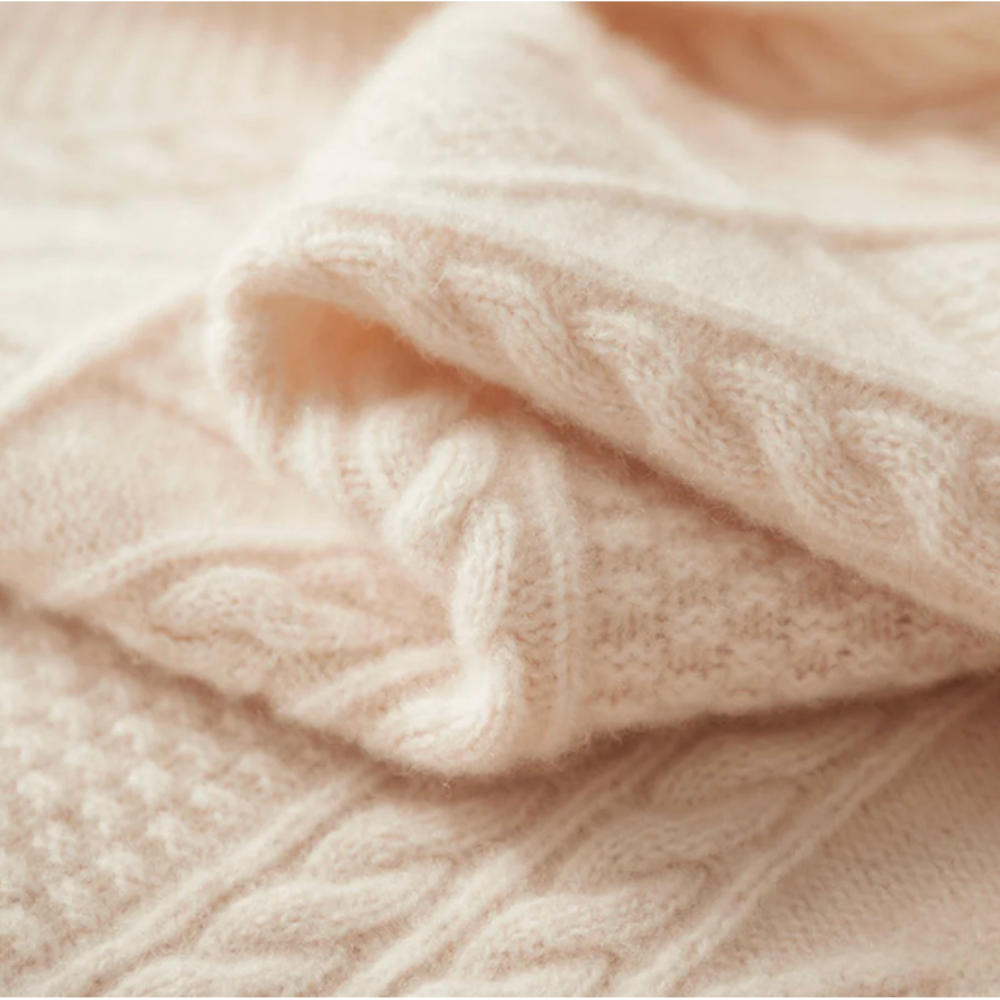 Briss | Herren Strickjacke mit Kapuze und Reißverschluss – Zopfmuster aus Wollmischung