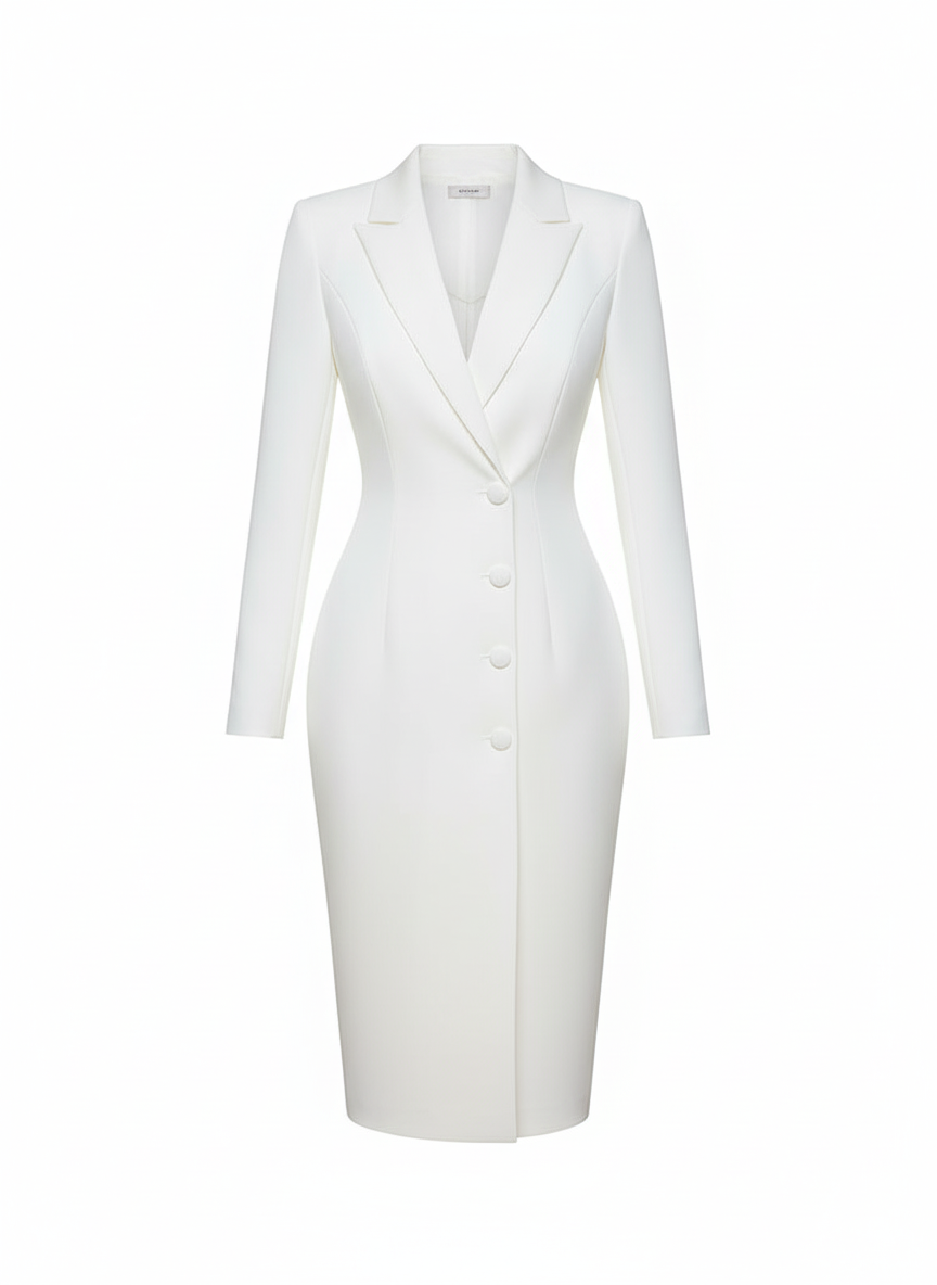 Briss | Damen Blazerkleid mit Knopfleiste – Elegantes figurbetontes Kleid