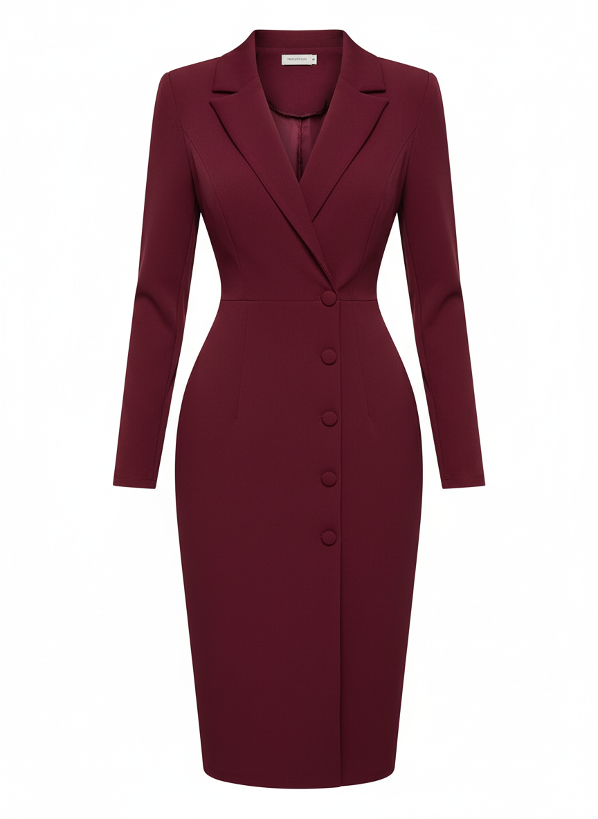 Briss | Damen Blazerkleid mit Knopfleiste – Elegantes figurbetontes Kleid