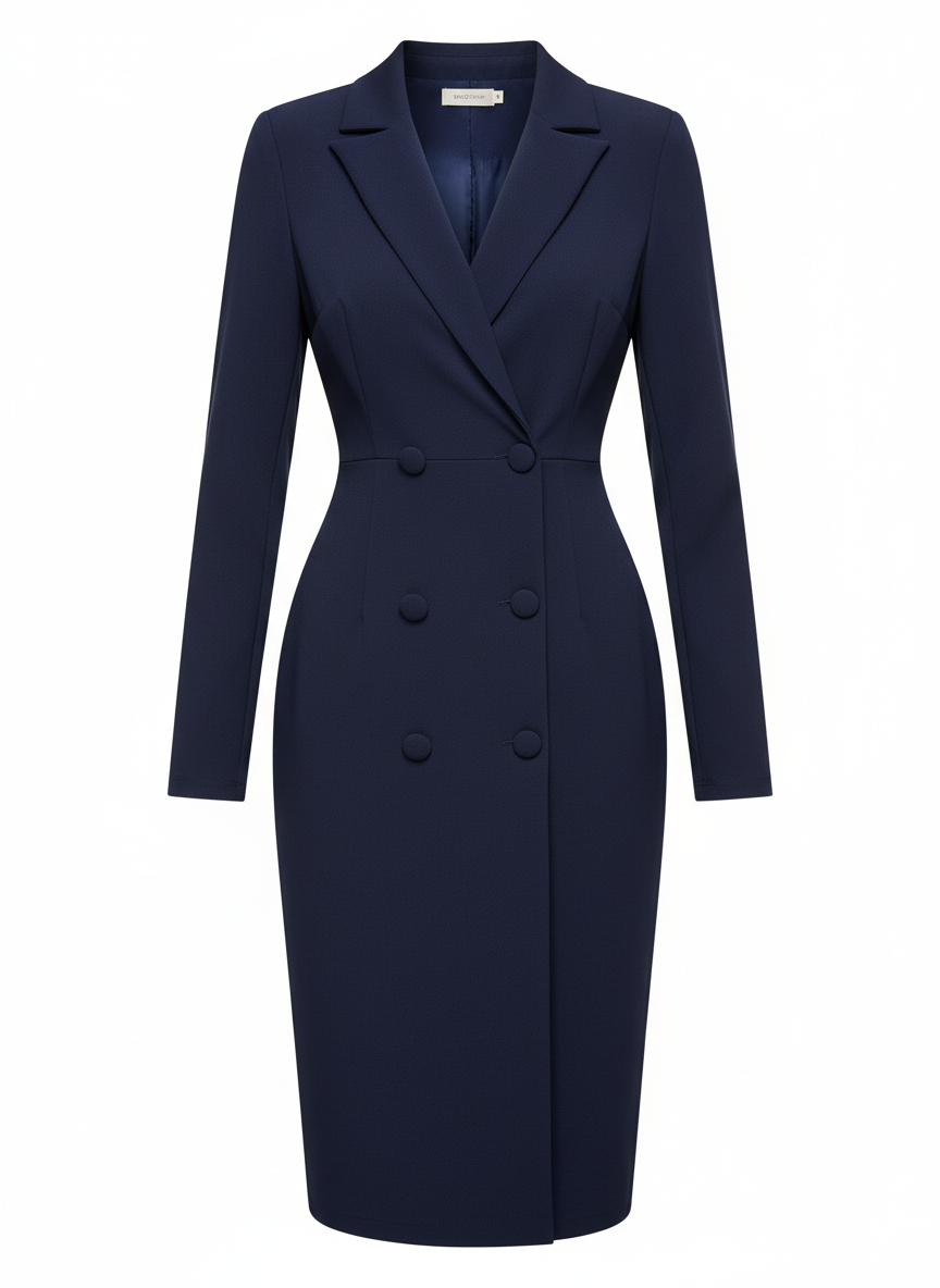 Briss | Damen Blazerkleid mit Knopfleiste – Elegantes figurbetontes Kleid