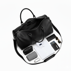 Briss | Weekender aus Echtleder – Schwarze Reisetasche mit verstellbarem Schulterriemen