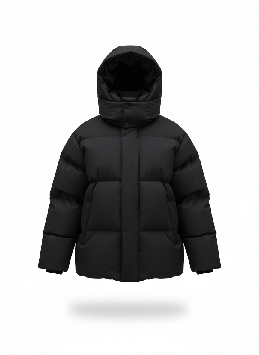 Briss | Damen Puffer Jacke mit Kapuze – Kurze, warme Steppjacke im Oversize-Look