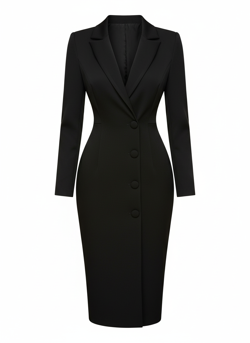 Briss | Damen Blazerkleid mit Knopfleiste – Elegantes figurbetontes Kleid