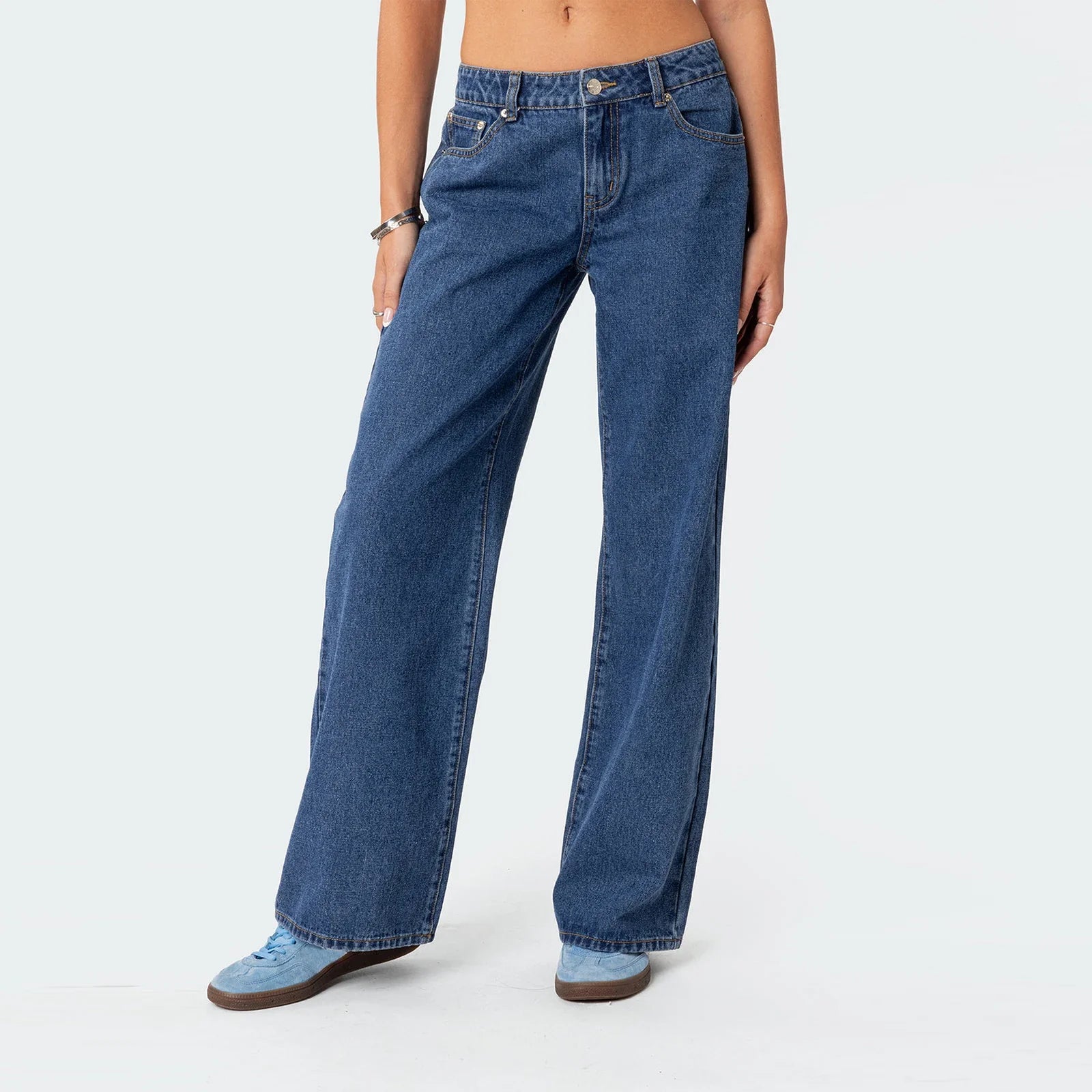 Briss | Damen-Jeans mit weitem Bein – Hoch taillierte Denim-Hose