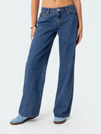 Briss | Damen-Jeans mit weitem Bein – Hoch taillierte Denim-Hose