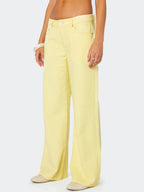 Briss | Damen-Jeans mit weitem Bein – Hoch taillierte Denim-Hose