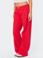 Briss | Damen-Jeans mit weitem Bein – Hoch taillierte Denim-Hose