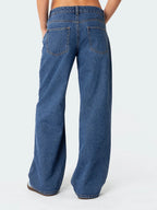 Briss | Damen-Jeans mit weitem Bein – Hoch taillierte Denim-Hose